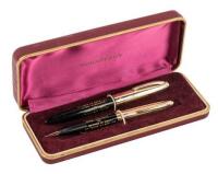 Crest Masterpiece Lifetime 14K Gold Cap Fountain Pen and Propelling Pencil Set, Original Box