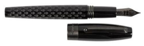 Fortuna Skull Black Resin Fountain Pen