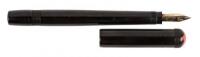 No. 2 Rouge et Noir Black Hard Rubber Safety Fountain Pen, Rare