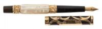 No. 15 Fluted Mother-of-Pearl and Gold-Filled Filigree Eyedropper Fountain Pen