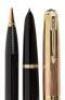 Parker 51 14K Gold "Empire State" Blue Diamond Double Jewel Vacumatic Fountain Pen with Matching Propelling Pencil - 2