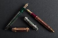 Peter I the Great [and] Catherine II the Great Pair of 18K Gold Limited Edition 888 Fountain Pens