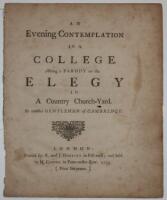 An Evening Contemplation in a College. Being a Parody on the Elegy in a Country Church-Yard By Another Gentleman of Cambridge