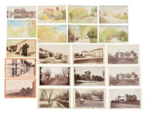 Collection of 53 cabinet card photographs of California scenes by W.H. Fletcher
