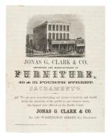 Jonas G. Clark Furniture pictorial letter sheet