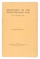 Reflections on the Franco-Prussian War July-October 1870