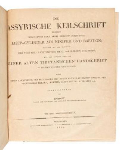 Die Assyrische Keilschrift. [Bound with] Die Indische Mythologie