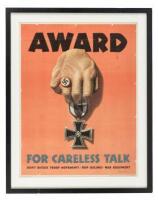 Award for Careless Talk: Don't Discuss Troop Movements - Ship Sailings - War Equipment
