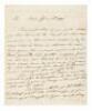 Autograph Letter, Signed, from Arthur Lee to L(?).W. Stockton