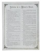 Articles in a Miner's Creed