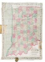 Colton's Map of the State of Indiana Compiled from the United States Surveys & Other Authentic Sources, Exhibiting Sections, Fractional Sections, Railroads, Canals &c