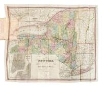 Map of the State of New York Showing the Location of Boundaries of Counties & Townships Cities, Towns and Villages: The Courses of Rail Roads, Canals & Stage Roads