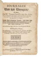 Journalen Van Drie Voyagien, te Weten: 1. Van Mr. Thomas Candish [Sic], met Drie Schepen Door de Magallaensche Straet Rondom de Werelt, in den Iare 1586, 1587, En 1588