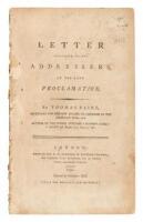 Letter Addressed to the Addressers, on the Late Proclamation