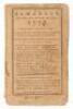 An Almanack, for the Year of Our Lord and Saviour, 1777...Calculated for the Meridian of Boston New-England, Lat. XLII, XXV North