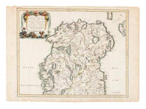 Partie Septentrle. du Royaume d'Irlande ou sont la Province d'Ulster et partie des Provces. de Leinster, et Connaugh, divisées en leurs comtés &c.