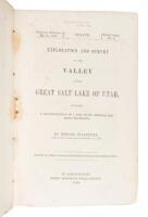 Exploration and Survey of the Valley of the Great Salt Lake of Utah Including a Reconnoissance of a New Route Through the Rocky Mountains