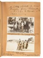 "Rambles in the Winter of 1930-31" - handmade travel memoir with newspaper articles written by Howe, photographs, postcards, etc.