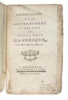 Observations sur le Gouvernement et les Loix des &Eacute;tats-Unis D'Amerique
