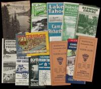 Group of mostly California travel brochures and maps