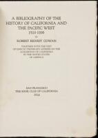 A Bibliography of the History of California and the Pacific West, 1510-1906. Together with the Text of John W. Dwinelle's Address on the Acquisition of California by the United States of America