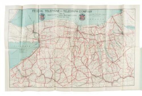 Federal Telephone and Telegraph Company Map of Independent Long Distance Lines in Western New York