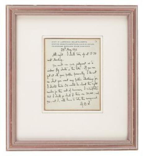 Autograph Letter to C.K. Ogden