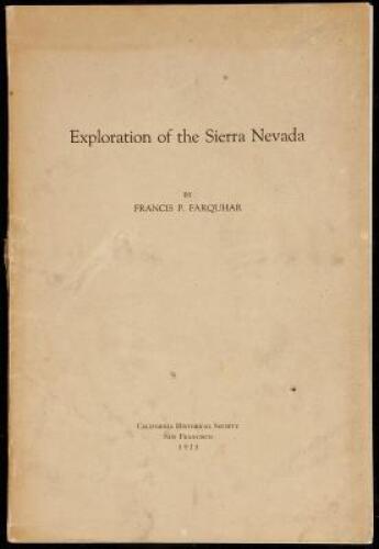 Exploration of the Sierra Nevada