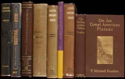 A shelf of works on the Grand Canyon or the Southwest