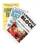 Thirty-seven mass market paperbacks signed by Lawrence Block