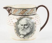 Henry Wadsworth Longfellow earthenware pitcher