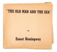 The Old Man and the Sea - advance galley proofs for the appearance in Life Magazine