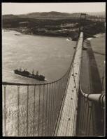 Original gelatin silver print of Golden Gate Bridge taken from the North Tower