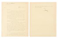 WITHDRAWN Typed signed letter from Irwin Shaw to William Saroyan