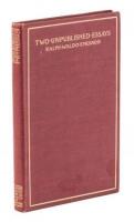 Two Unpublished Essays: The Character of Socrates; The Present State of Ethical Philosophy