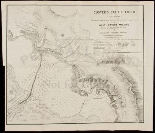 Custer's Battle-Field (June 25th, 1876) Surveyed and Drawn under the ...