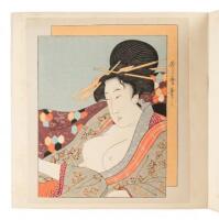 Album of 35 woodblock prints of geishas or courtesans