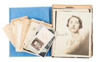 Approximately 75 photographs and other ephemera removed from the scrapbook of a radio music enthusiast.