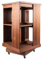 Revolving wooden bookshelf