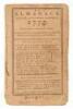An Almanack, for the Year of Our Lord and Saviour, 1777...Calculated for the Meridian of Boston New-England, Lat. XLII, XXV North