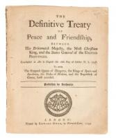 The Definitive Treaty of Peace and Friendship, Between His Britannick Majesty, the Most Christian King, and the States General of the United Provinces