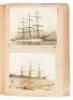 Original order book for R.J. Waters & Co. with approx. 387 gelatin silver photographs of sailing ships from the mid-19th century to the early decades of the 20th century