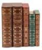 Five works of California history in fine leather bindings