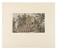 Thee copper-engraved plates with later hand coloring, from the atlas volume to Cook's Third Voyage