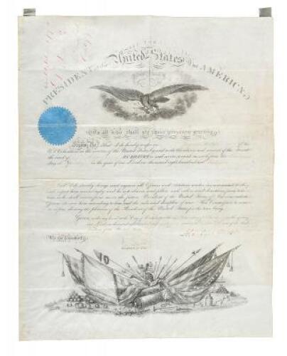 Military appointment signed by President Abraham Lincoln
