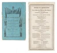 Order of Exercises at the First Christian Church, New-Bedford, on the Occasion of the Funeral Solemnities, of the Late President of the United States. Tuesday, August 6, 1850