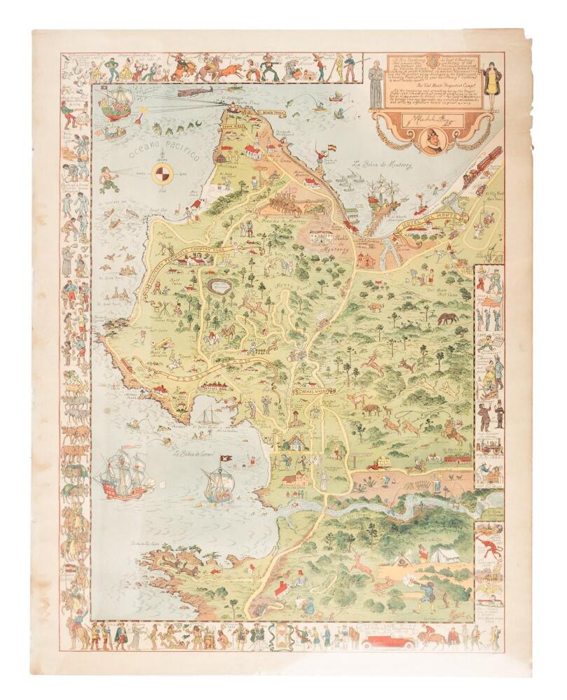 Limned To his Excellency the Count of Monterey: this limned map and history of ...