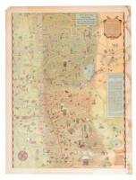 Mother Lode Map Incorporating Mother Lodes of California and Nevada, Scenes of the "Romantic Days of Gold"