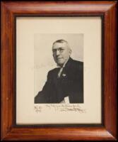 Photograph of James Whitcomb Riley, with signed inscription