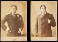 Two cabinet card studio photographs of Oscar Wilde